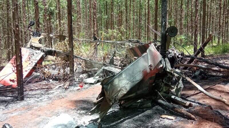 Aeronave foi destruída em acidente aéreo ocorrido nesta segunda-feira