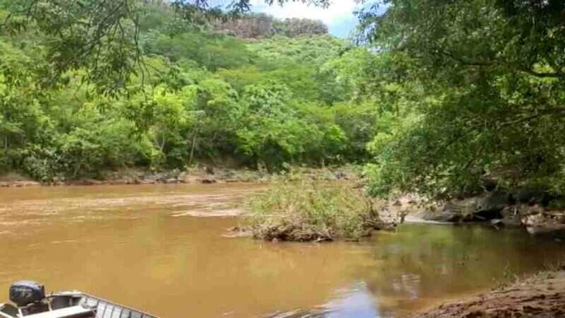 Local onde o corpo foi encontrado, no Rio Aquidauana