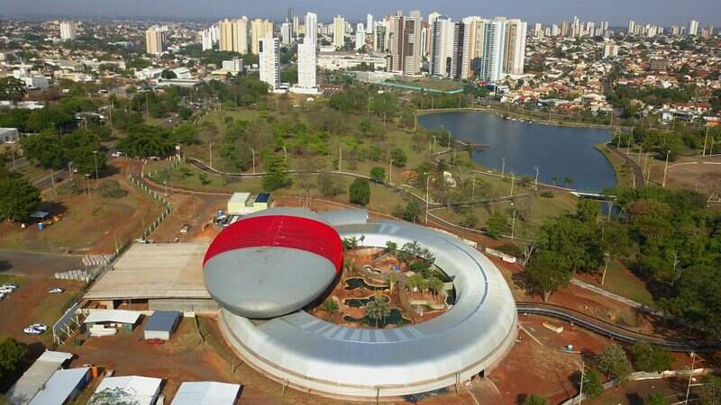 Foto aérea do Aquário do Pantanal, em Campo Grande