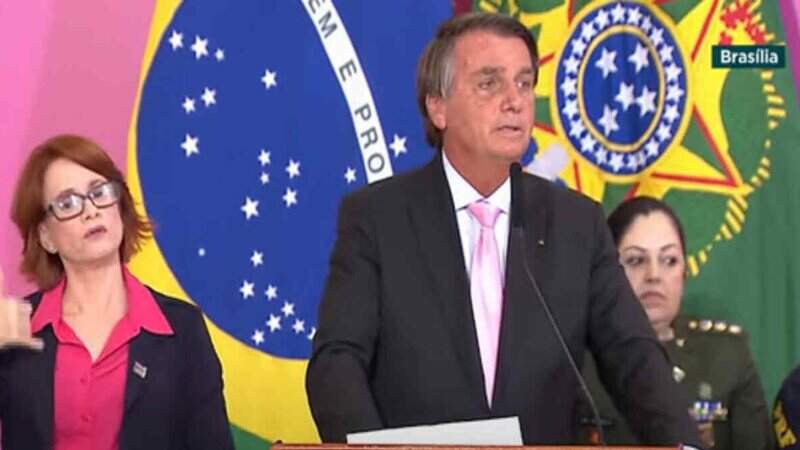 Presidente Jair Bolsonaro na comemoração do Dia Internacional da Mulher: Brasil pra elas, por elas, com elas, no Palácio do Planalto, em Brasília (DF)
