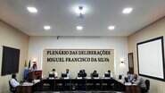 Vereadores durante discussão apreciando matéria em plenário - Foto: Reprodução/ Câmara de Vereadores de Taquarussu