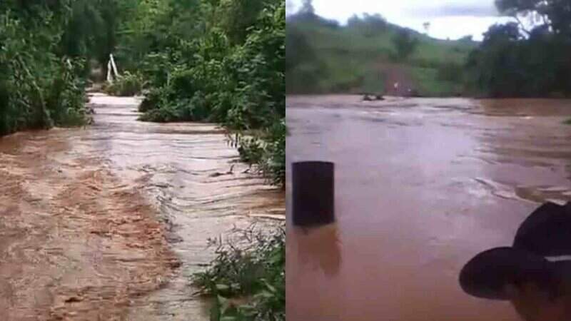 Chuvas levaram pontes da zona rural em Rio Negro.