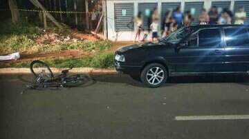 Ciclista morreu no local do acidente - (Foto: Leitor Midiamax)