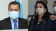 Delei Pinheiro, vereador pelo PSD, e Dharleng Campos, ex-vereadora pelo MDB - Izaias Medeiros/CMCG