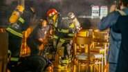 Figurantes simularam queimaduras no resgate - (Foto: Marcos Ermínio/Midiamax)