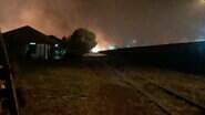 Incêndio florestal se aproximou das casas em Porto Esperança. (Foto: Divulgação/3ºGBM) - Incêndio florestal se aproximou das casas em Porto Esperança. (Foto: Divulgação/3ºGBM)