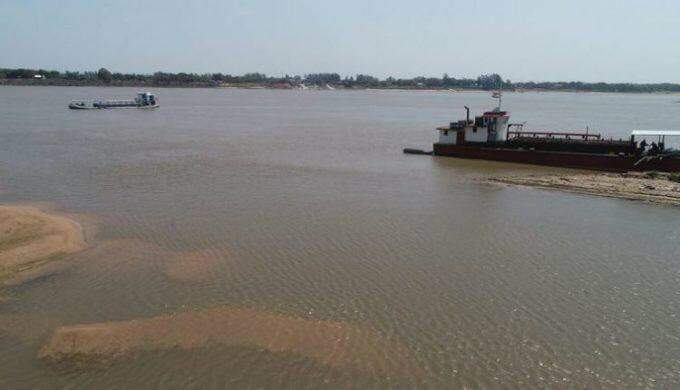 Baixo nível do Rio Paraguai já prejudica navegação. (Foto: ABC Color)