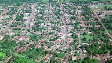Vista aérea do município de Pedro Gomes - Reprodução