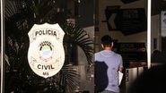 Porta de delegacia da Polícia Civil em Campo Grande - Henrique Arakaki/Midiamax