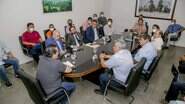 Reunião com autoridades consulares desta sexta-feira (28) - (Foto: Renê Marcio Carneiro / Prefeitura Municipal de Corumbá)