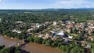 Vista aérea de Aquidauana, com foco na Igreja Matriz - SOS Pantanal/Reprodução