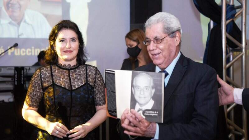 Simone Tebet e o ex-governador André Puccinelli (Foto: Leonardo de França)