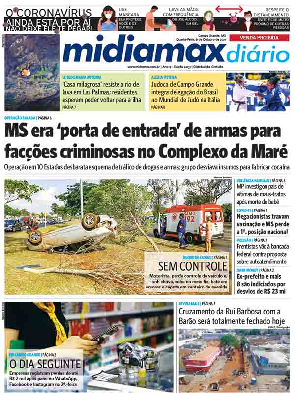 [Confira a capa do Midiamax Diário deste 6 de outubro de 2021]