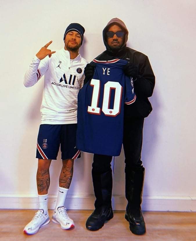 cd1b6132 b2a4 4bc8 a9c2 0b888f440451 - Neymar encontra Kanye West e faz homenagem nas redes sociais: 'Lenda'