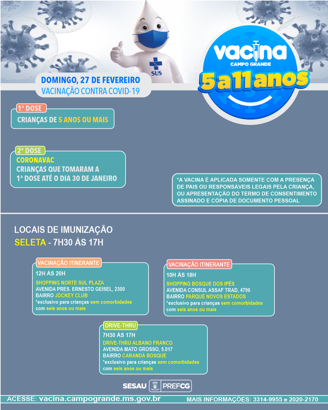 domingo vacina crianca vWzA0To - Você pode se vacinar nos Shoppings de Campo Grande neste domingo; confira