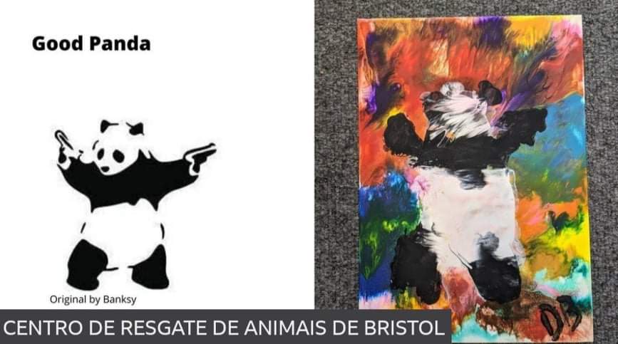 lb banksy 3 - A arte do cão Banksy arrecada £ 500 para a caridade animal de Bristol