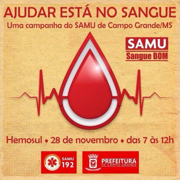 Samu promove campanha de doação de sangue para profissionais da saúde