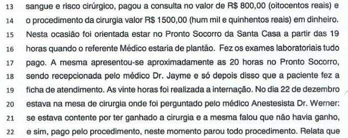 Santa Casa demite médico por cobrar cirurgia do SUS, mas TRT devolve emprego