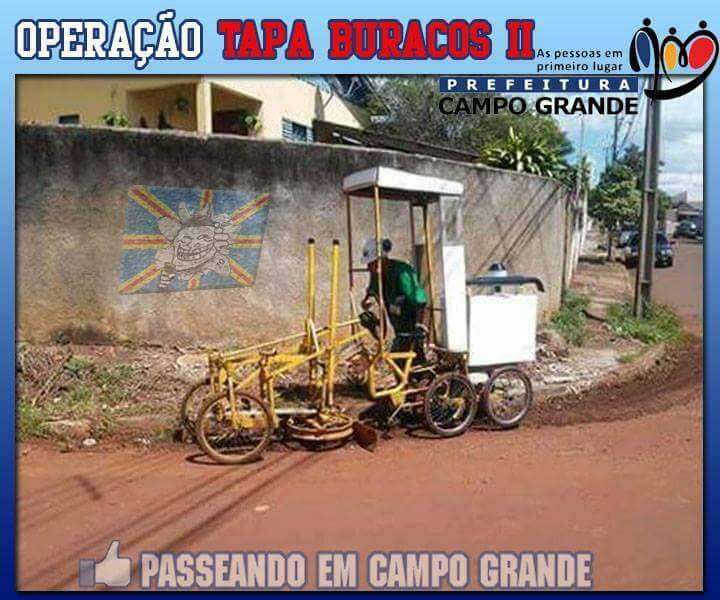 Meme da Fanpage 'Passeando em Campo Grande' / Foto: Reprodução