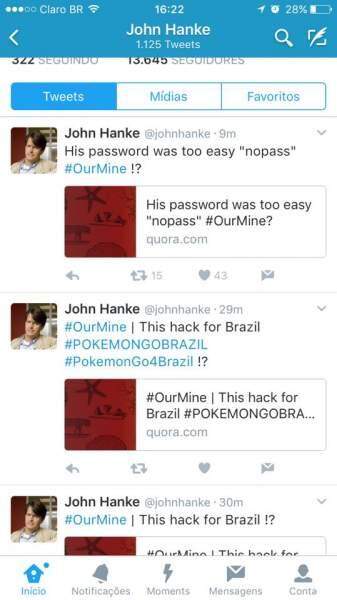 CEO da Niantic teve o Twitter invadido por hackers, supostamente brasileiros (Reprodução/Twitter)