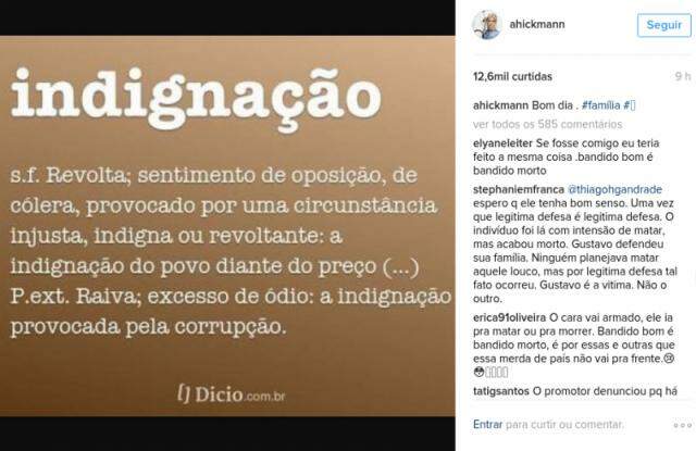 Apresentadora fez um post em seu Instagram (Reprodução/Instagram)