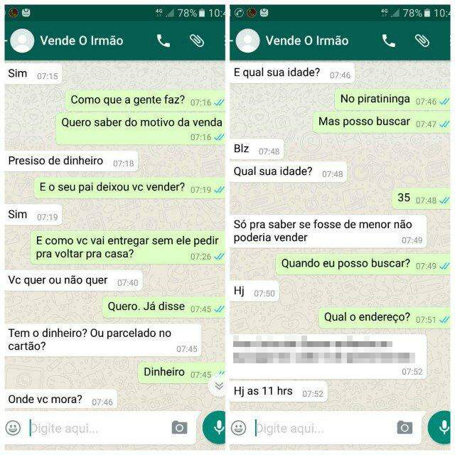Será brincadeira? Criança de 8 anos é colocada à venda na OLX pelo irmão