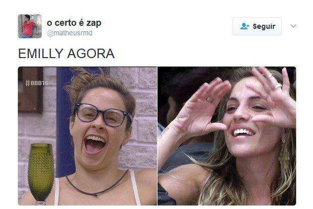 Falsa eliminação de Emily deixa fãs do reality chocados e a internet lota de memes