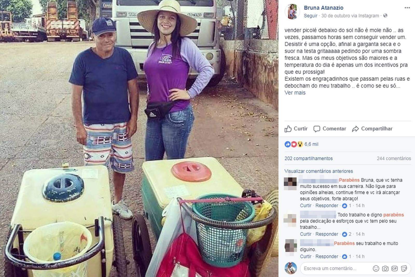 Após ser debochada na rua, sorveteira desabafa e post viraliza: 'Dinheiro honesto'