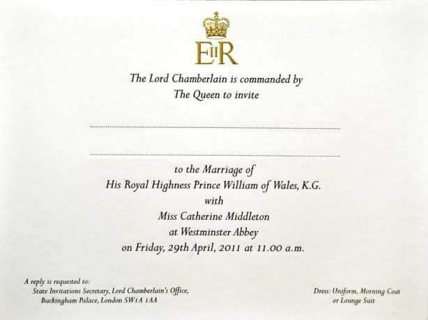 Convite do casamento mais aguardado do ano entre o príncipe Harry e Meghan Markle