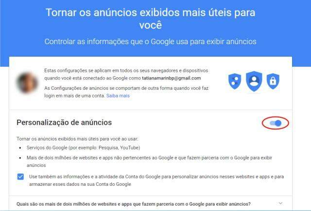 Como desativar o remarketing do Google.