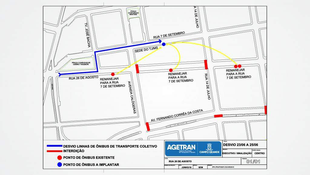 Ruas do Centro serão interditadas para obras do Reviva neste fim de semana