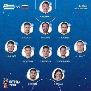 Uruguai e Rússia disputam liderança do Grupo A