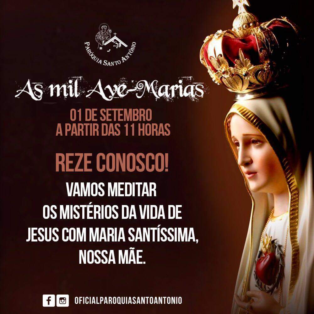 Fiéis rezam “As Mil Ave-Marias” na Igreja Santo Antônio