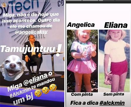 Após gafe de Alckmin, Eliana e Angélica brincam em rede social