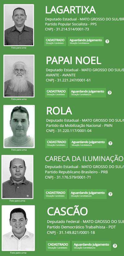 Lagartixa, Filho do Padre e Rola: confira os candidatos de MS com nomes curiosos