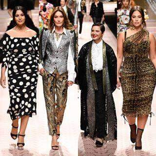 O estreladíssimo elenco no desfile de Dolce & Gabbana