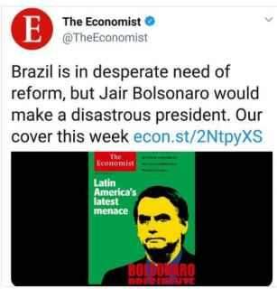 ‘The Economist’ considera Bolsonaro “a última ameaça da América Latina”