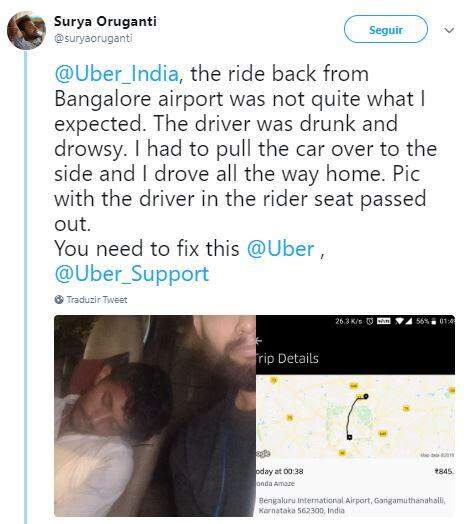 Motorista de Uber chega bêbado e passageiro precisa dirigir o carro