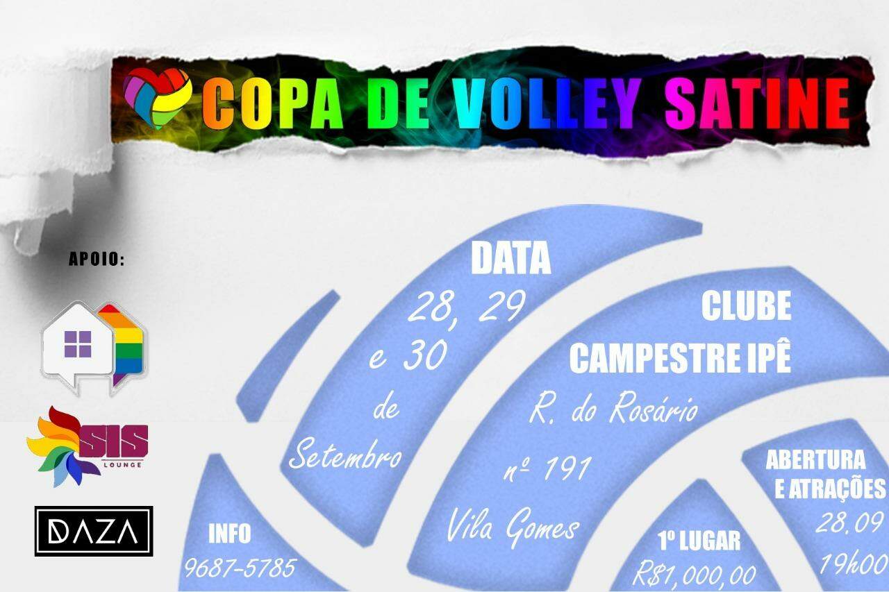 Copa Satine de Volley reúne público LGBT em evento esportivo