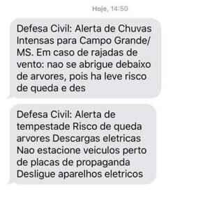 Defesa Civil emite alerta sobre perigos da tempestade