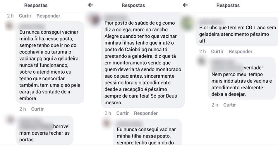 Pacientes desabafam no Facebook sobre problemas na UBSF Vila Fernanda