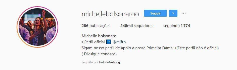 Michelle Bolsonaro tem mais de 30 perfis fakes no Instagram