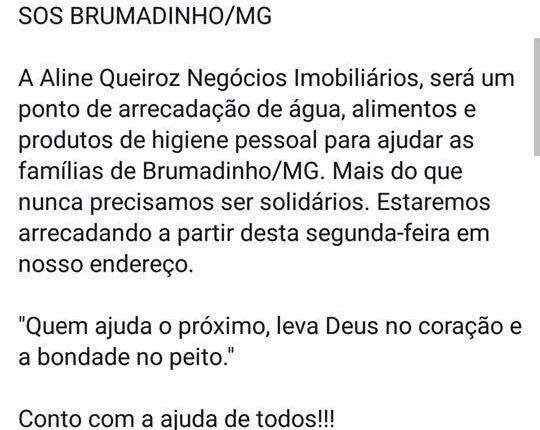 Campo-grandenses fazem campanhas de arrecadação de alimentos para Brumadinho