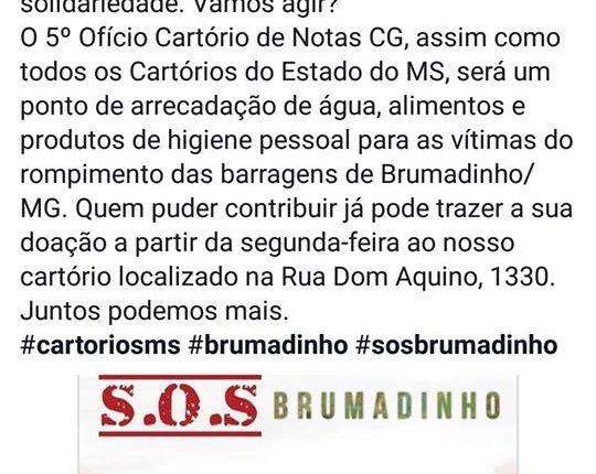 Campo-grandenses fazem campanhas de arrecadação de alimentos para Brumadinho