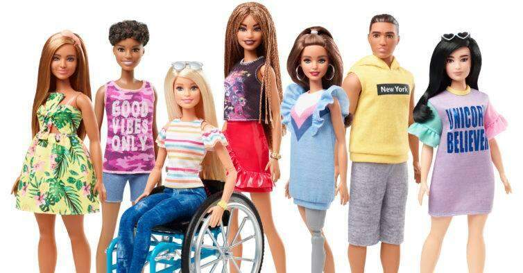 As novas bonecas da Barbie têm deficiências físicas.