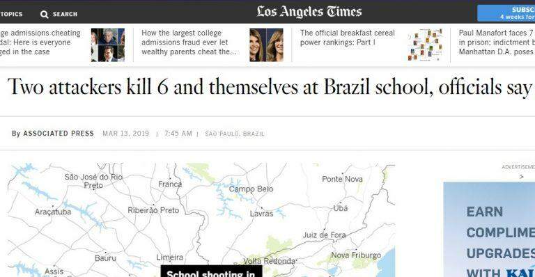Massacre em Suzano: tiroteio em escola vira notícia na imprensa internacional