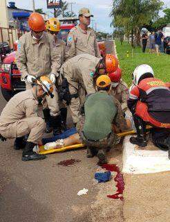 Acidente na Manoel da Costa Lima deixa condutora de Biz em estado grave e sem o pé esquerdo