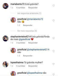 Fãs questionam gravidez e Gracyanne Barbosa responde: ‘Tô inchada mesmo’