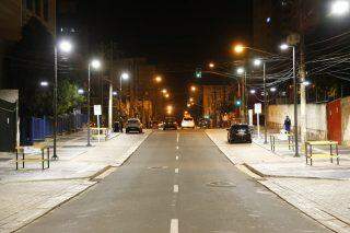 Prefeitura testa iluminação de LED em obras do Reviva Centro