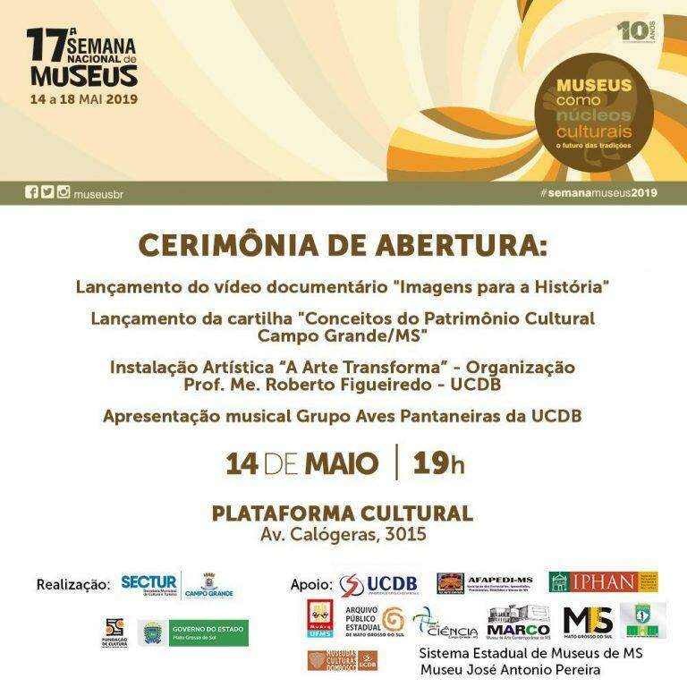 17ª Semana Nacional de Museus será lançada nesta terça-feira em Campo Grande